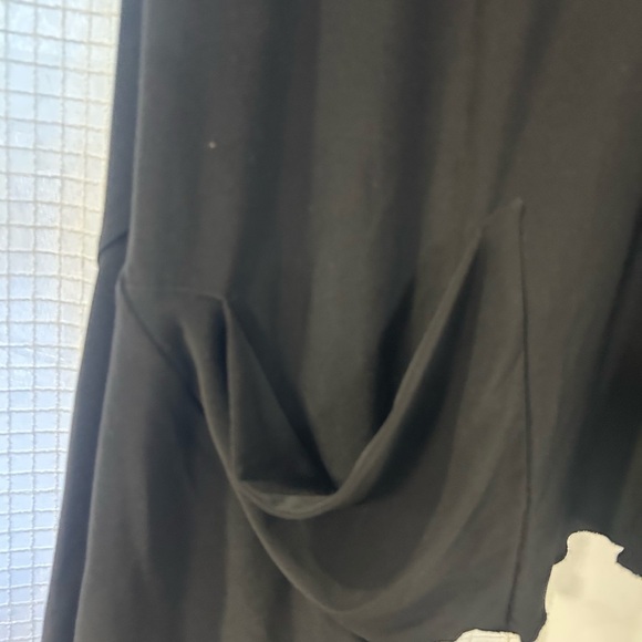 Black Asymmetrical Mesh Top Sundress - Picture 2 of 3